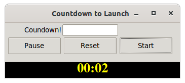 Countdown with Tkinter