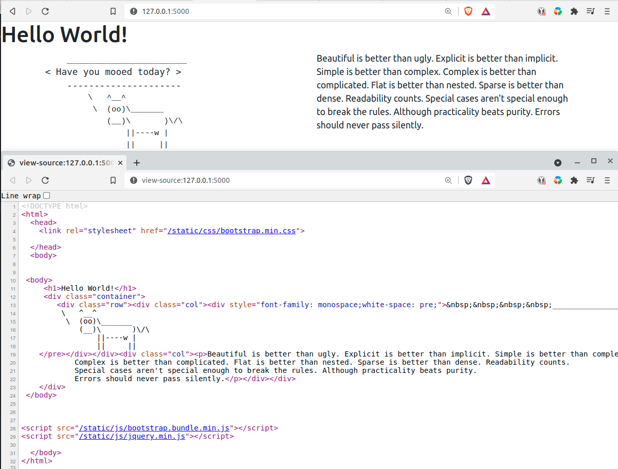 Web development with Flask