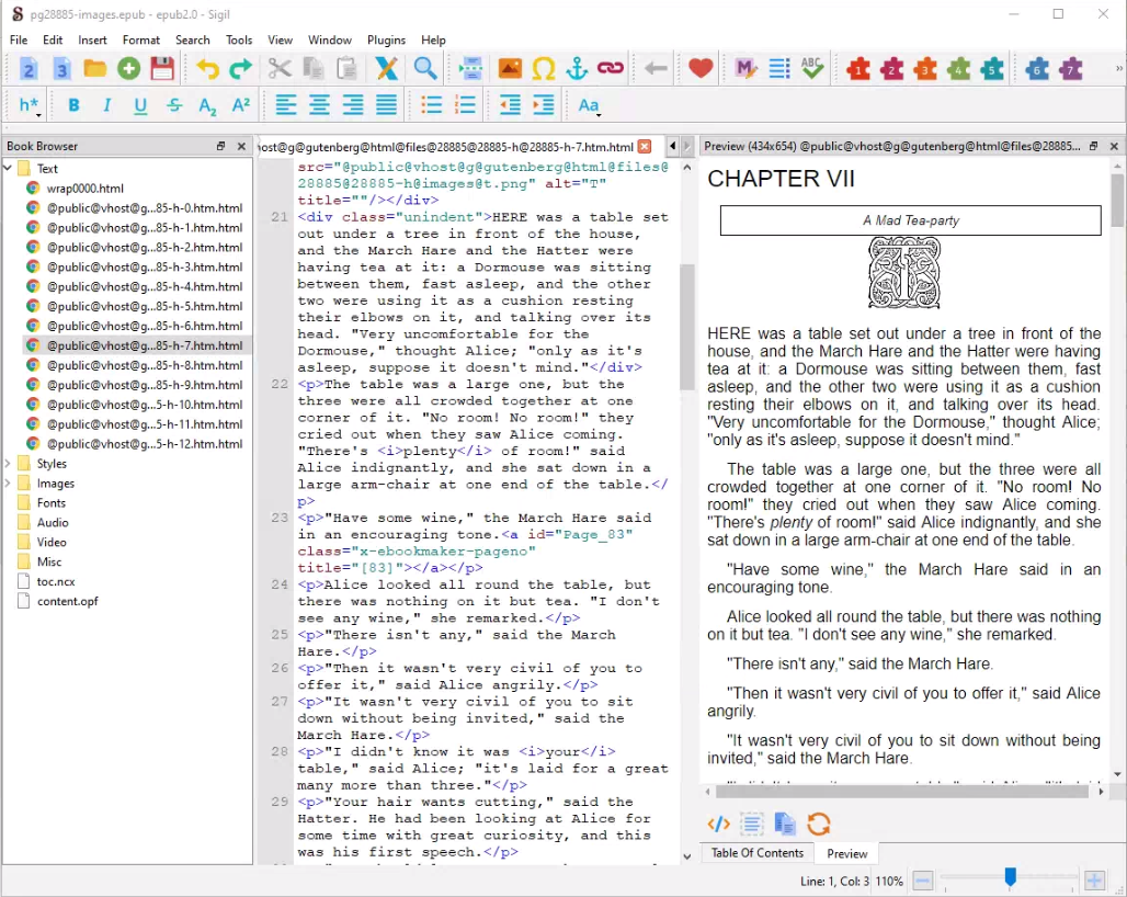 Sigil is a free, open source, multi-platform ebook editor