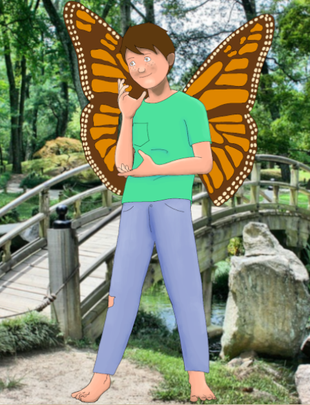 The fly of a butterfly