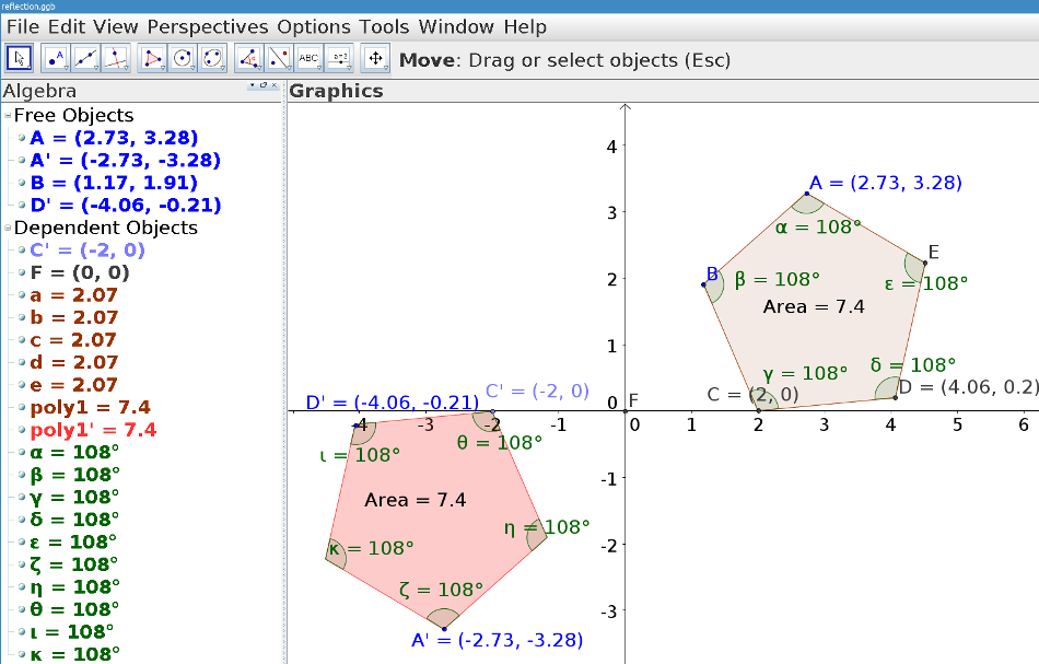 Reflections with Geogebra