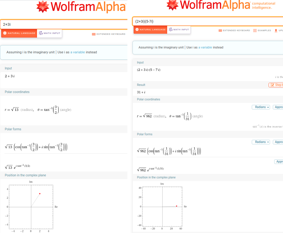 Complex numbers in Octave
