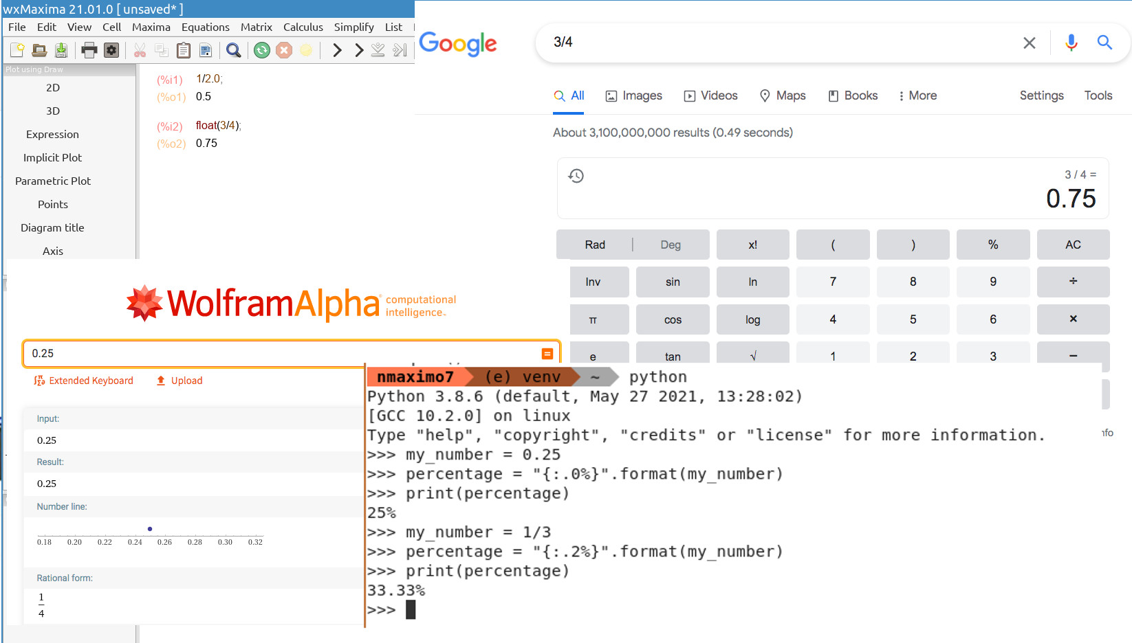 Decimals, Fractions, and Percentages