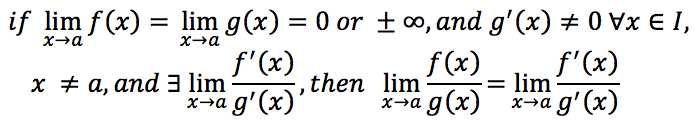 L’Hôpital’s rule