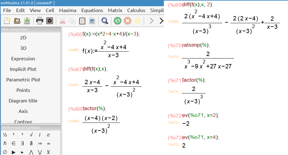 Maximum and Minimum.