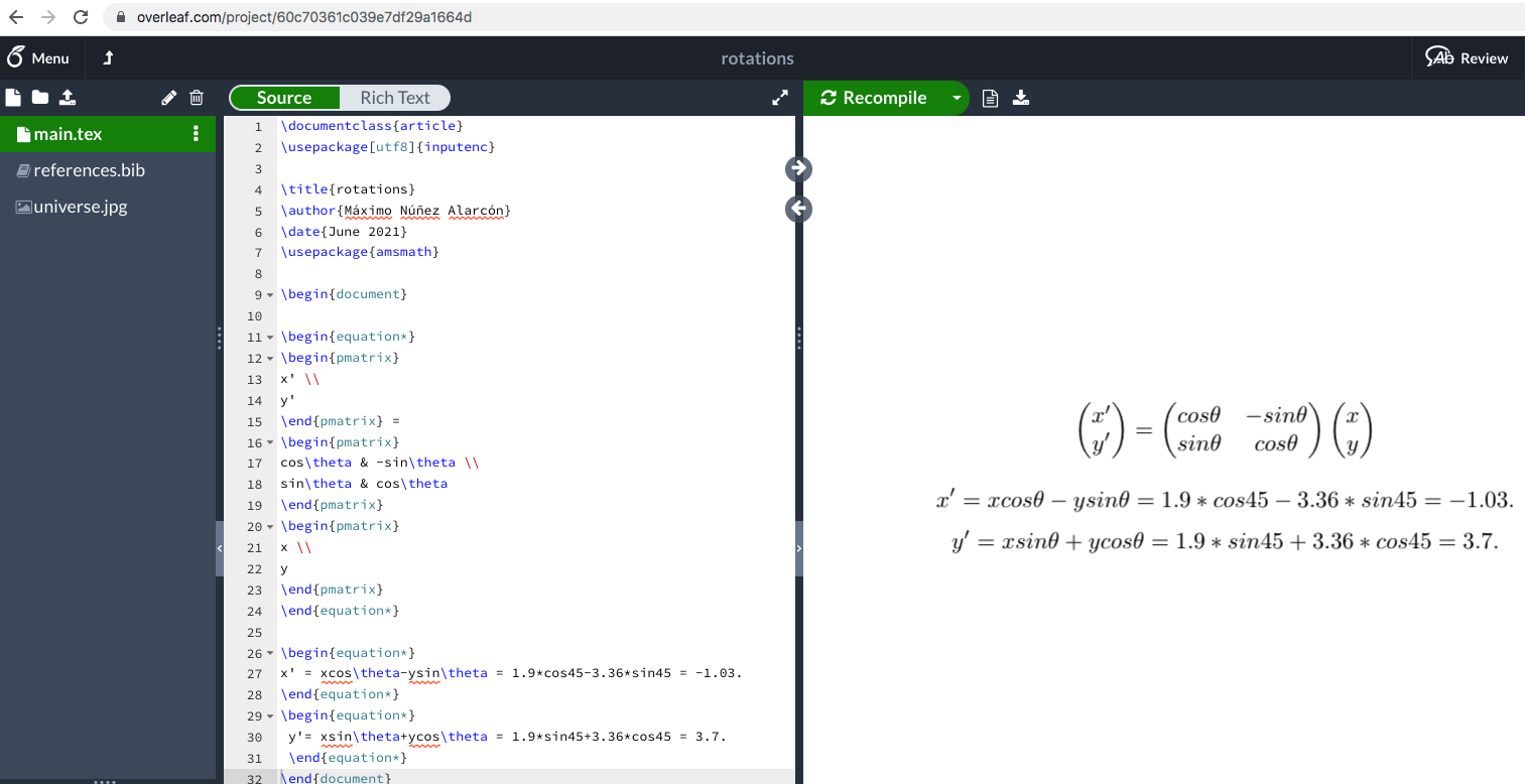 Using LaTex with Overleaf