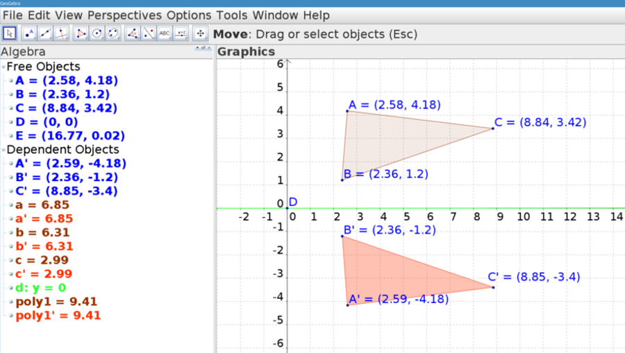 Reflections with Geogebra