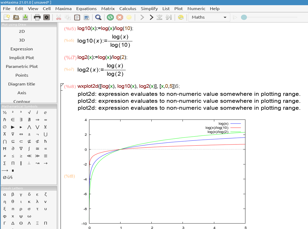 Logarithm functions