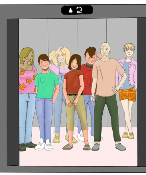 I am stuck in a lift. What should I do?