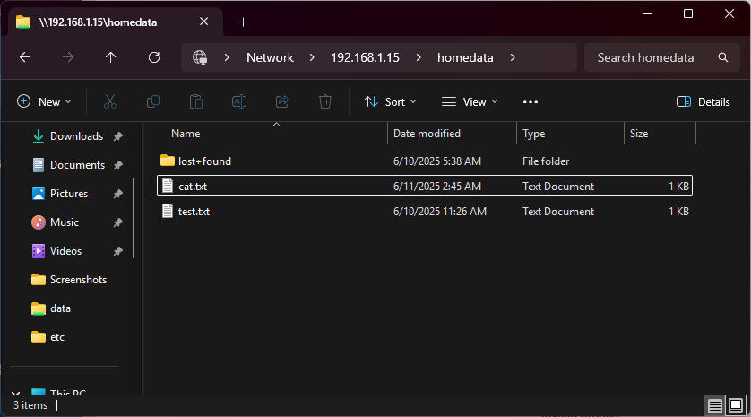 Mounting the Share on a Windows client
