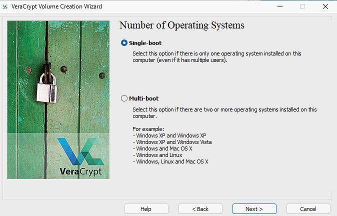 VeraCrypt. Single or Multi-boot.