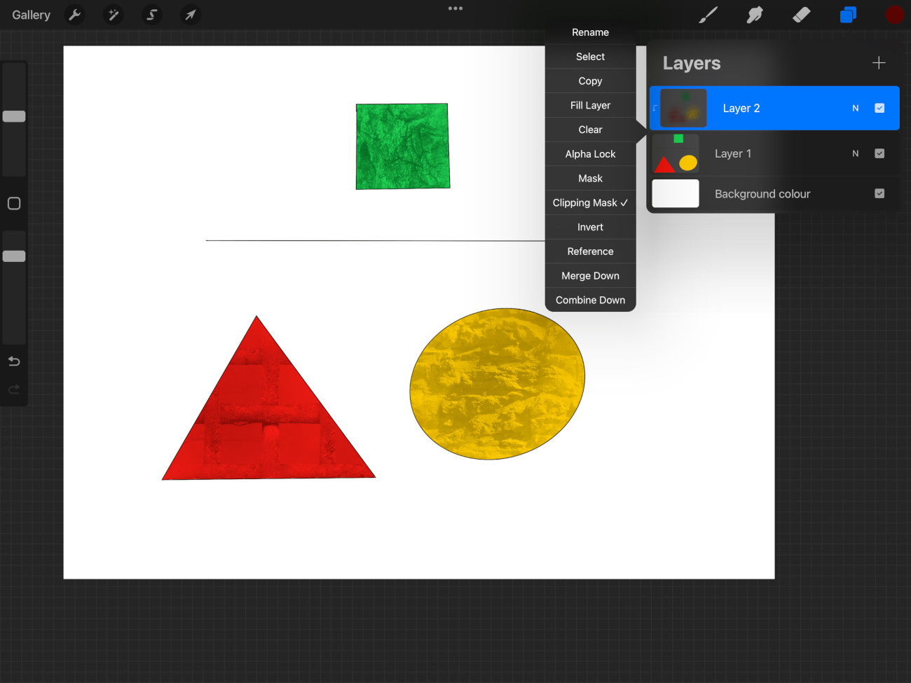 Alpha Lock and Clipping mask