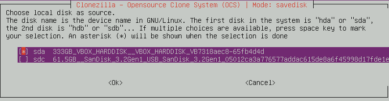 How to use Clonezilla to create an image