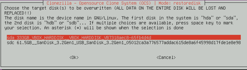 How to use Clonezilla to restore an image