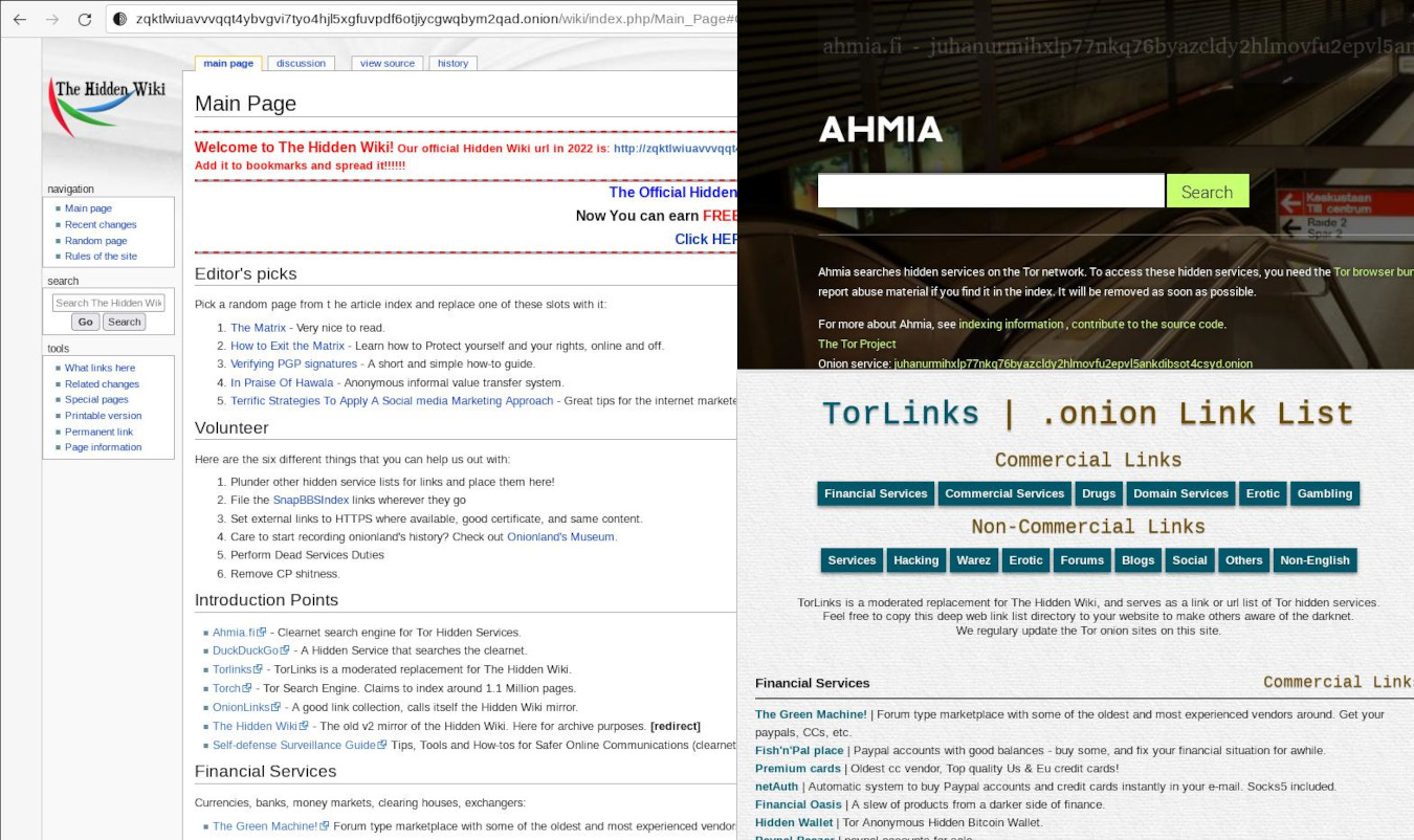 What can you find on the dark web?