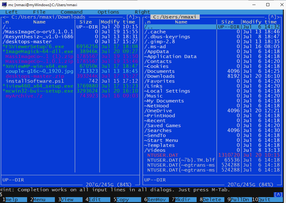 GNU Midnight Commander