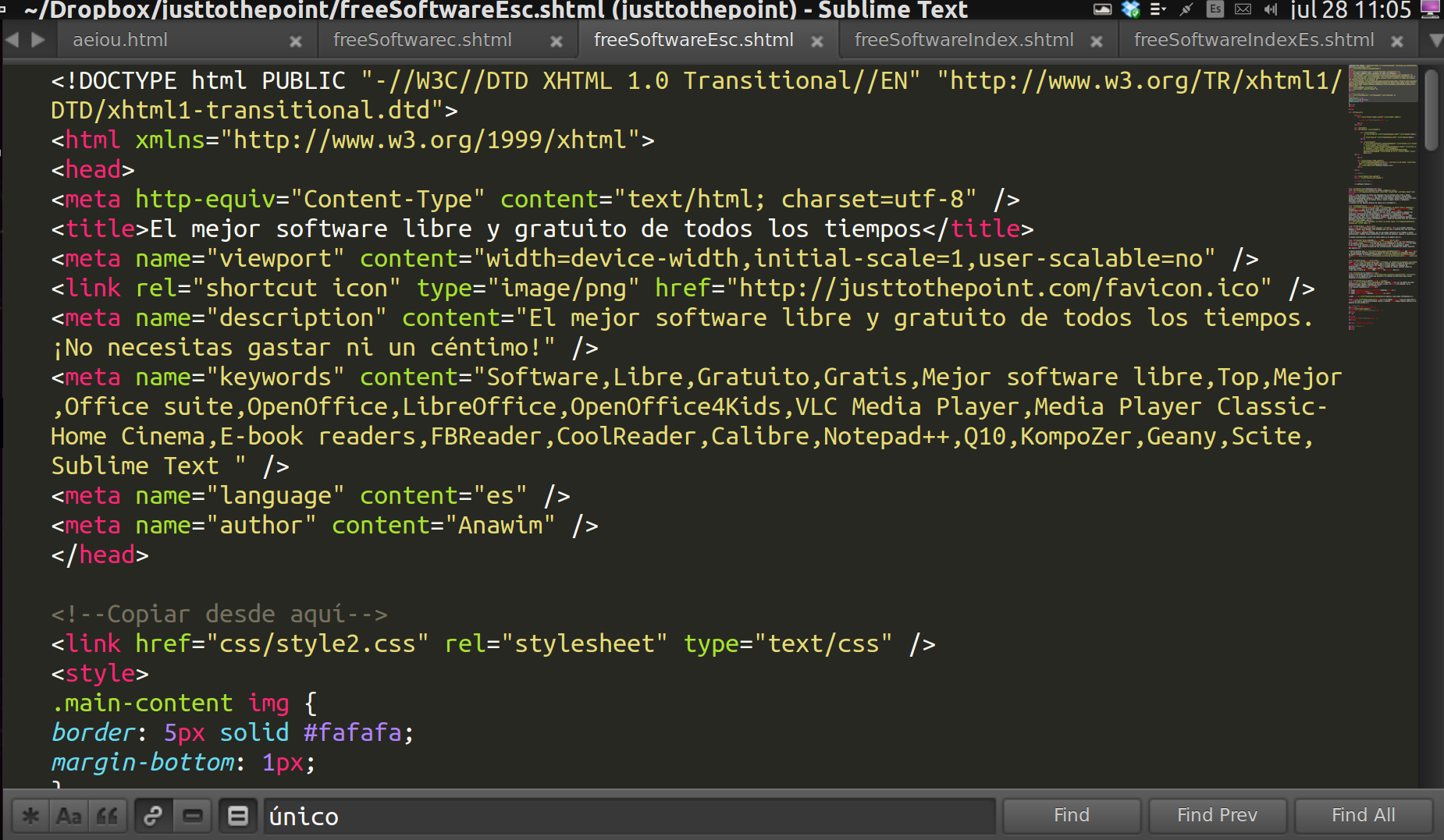 Text Editors: Sublime