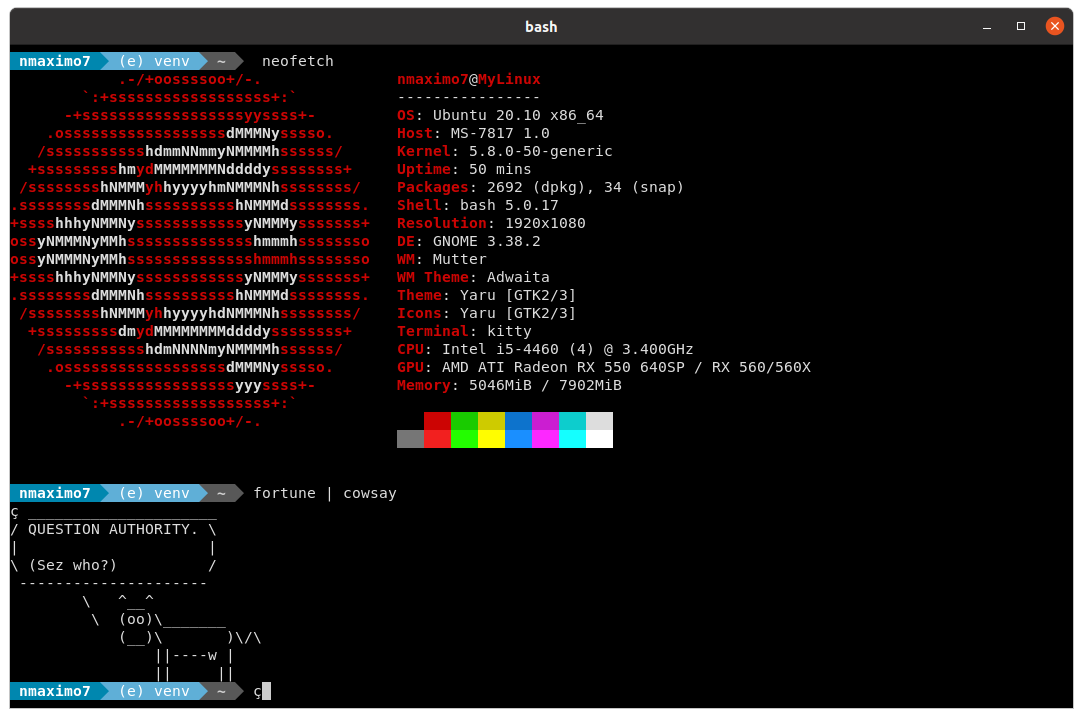 Terminal in GNU/Linux